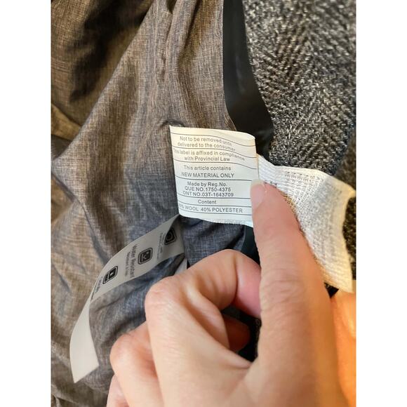 Woolrich Hooded Thumb Hole Wool Heavy Warm Winter Snow Jacket Gray Size Small - Picture 11 of 13